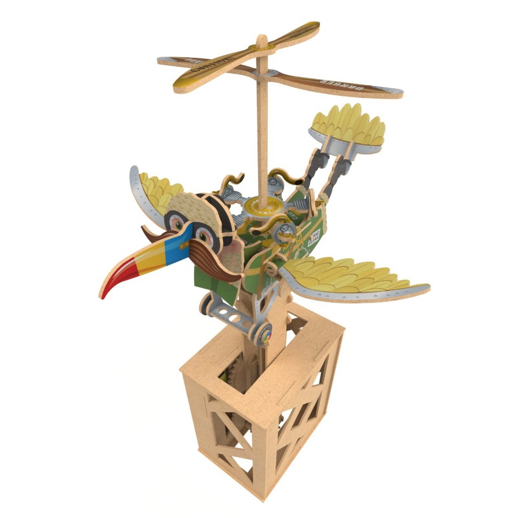 Ilo Build 3D Mechanische Houten Modelbouw Birdman, 0302, 26x25x42,5cm