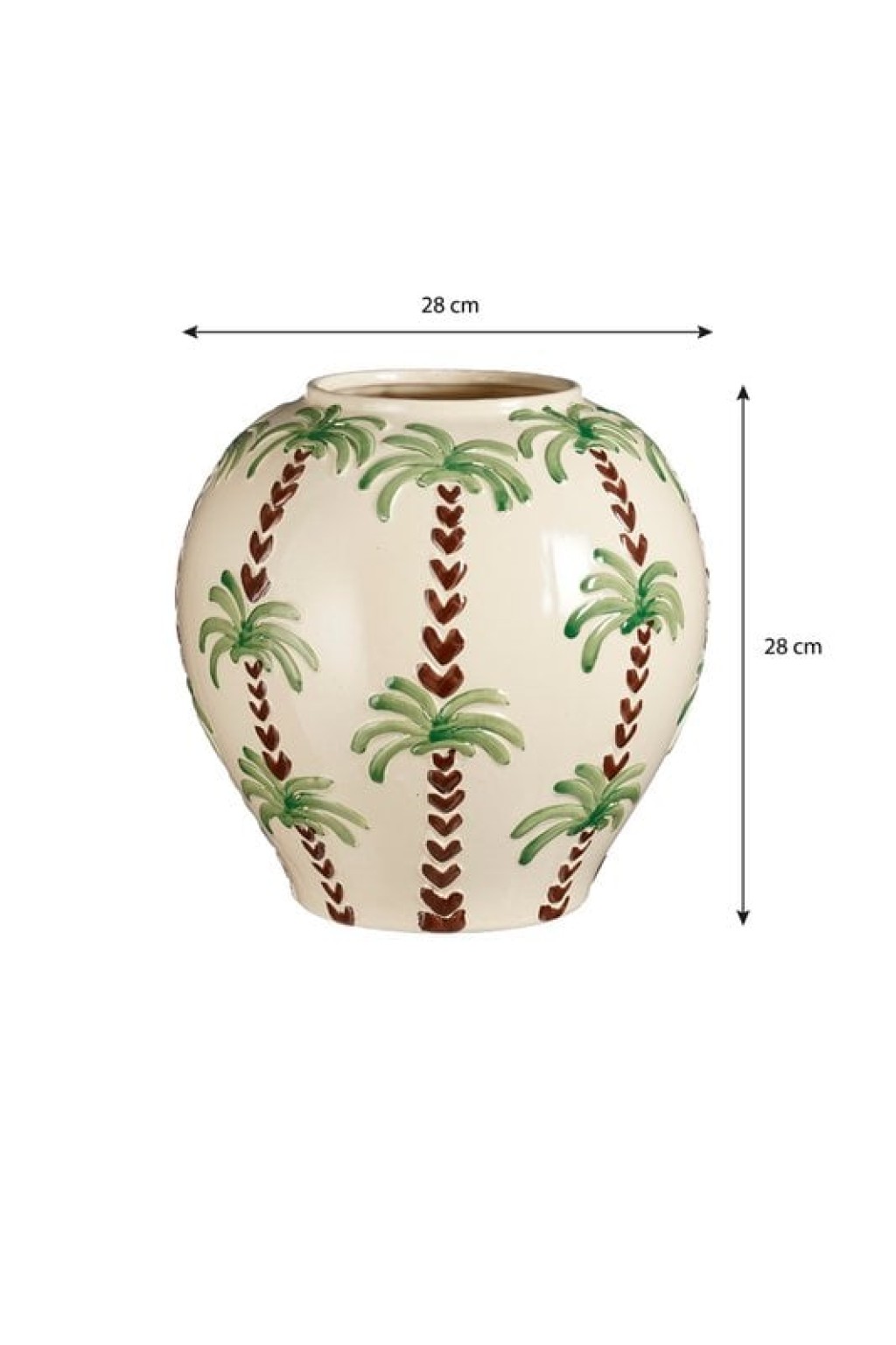 Paradiso Vase - H28 x Ø28 cm - Ceramics - Off -White