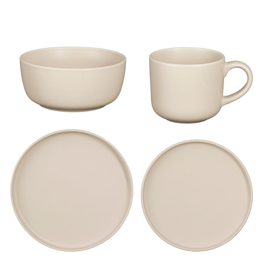 OZZU DESCRIES SET 4 PERSONS - STONE GOOD - TAUPE