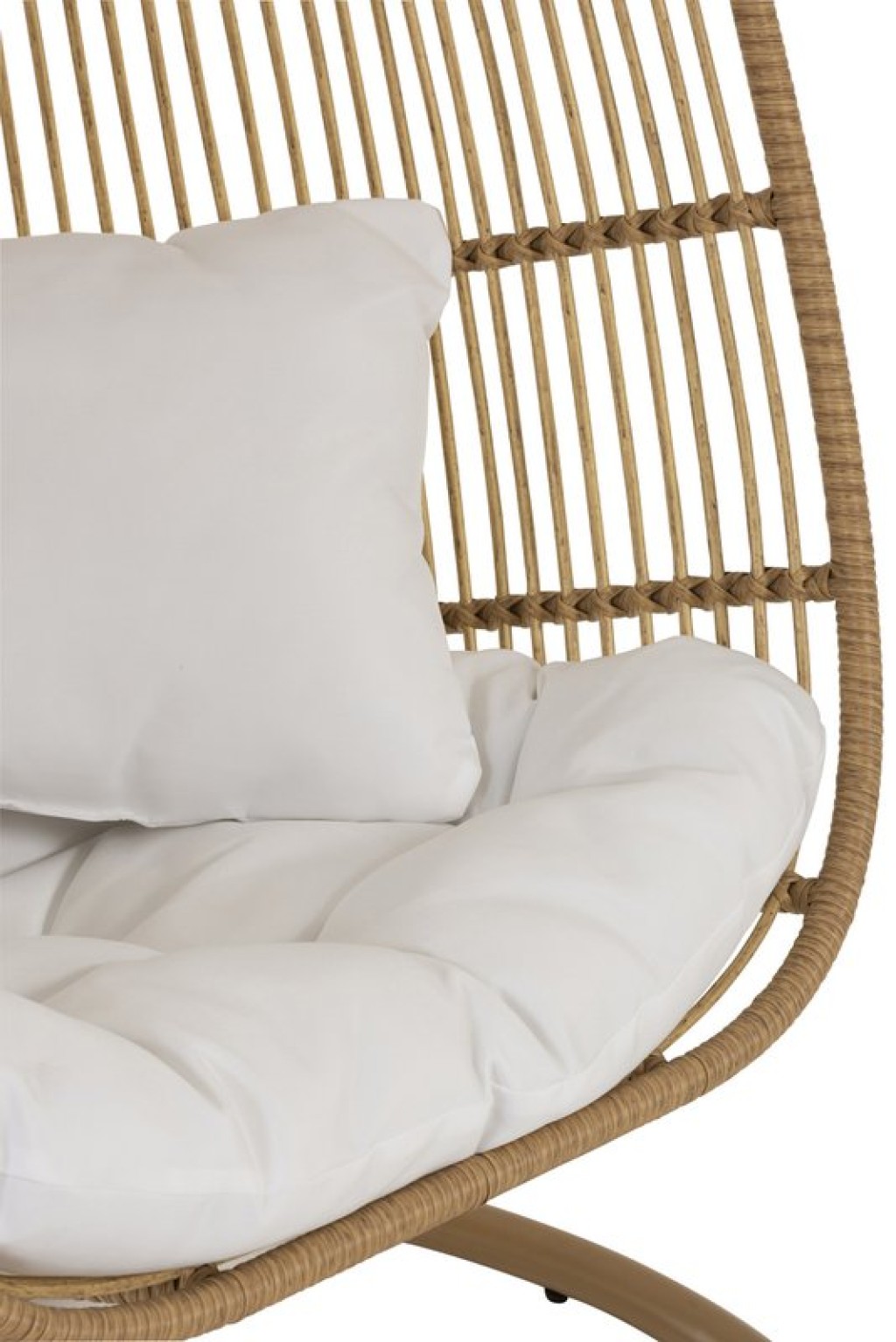 J-Line hanging chair Oval - steel - natural