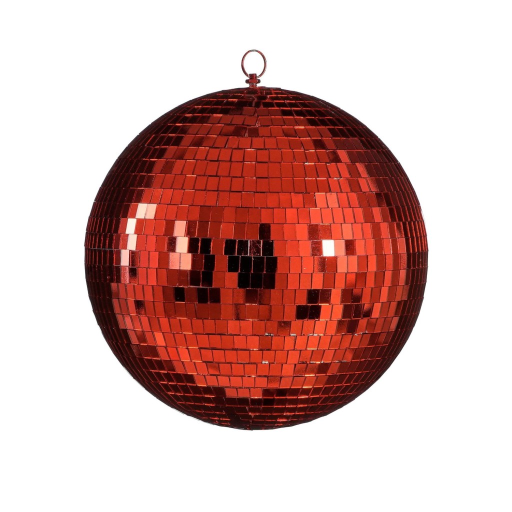 Kerst Discobal - Ø30 cm - Rood