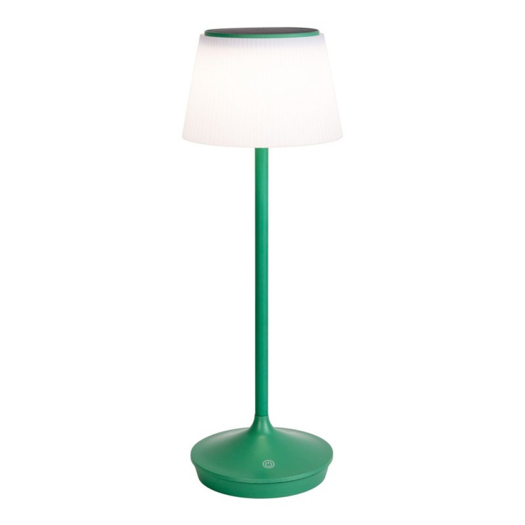 LED Leuchte "EMMI" für Außen und Innen, Tischlampe aus Metall und Kunststoff, mit fest verbauten LEDs, LED Tischlampe für Balkon, Terrasse, Garten, Wohnzimmer, Wintergarten, ca. 38 cm hoch