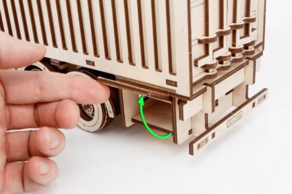 3D Houten Puzzel Container-Semitrailer for Truck “Road King”, Eco Wood Art, 3724, 52,3x10,8x16,9cm