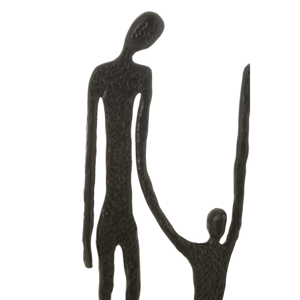 J-Line Figuur Familie Aluminium Zwart