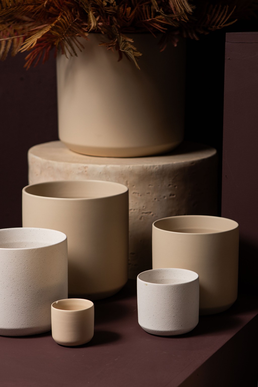 Fatima White Round Ceramic Pot XXL