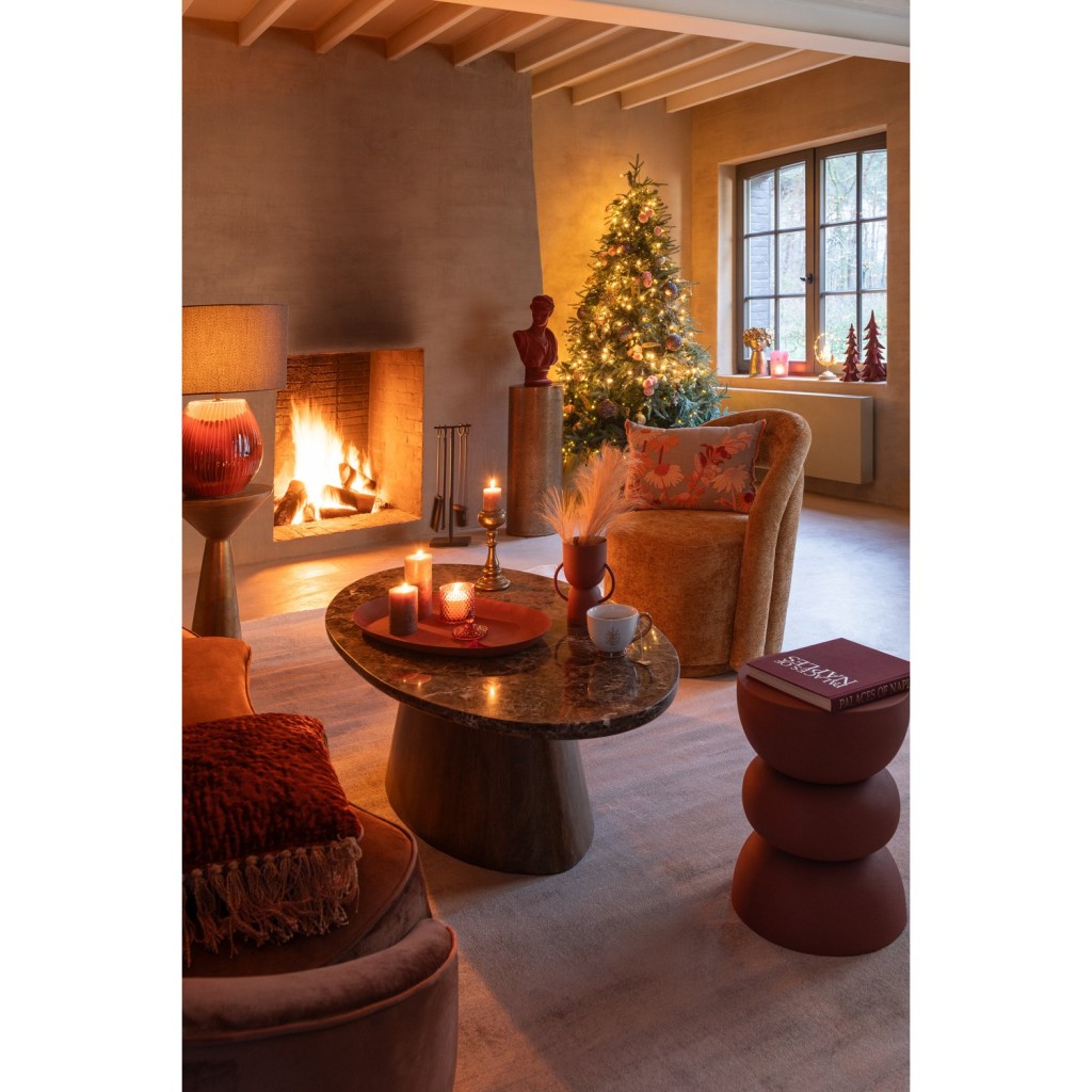 J-Line stoel Accent stoel - textiel - oker