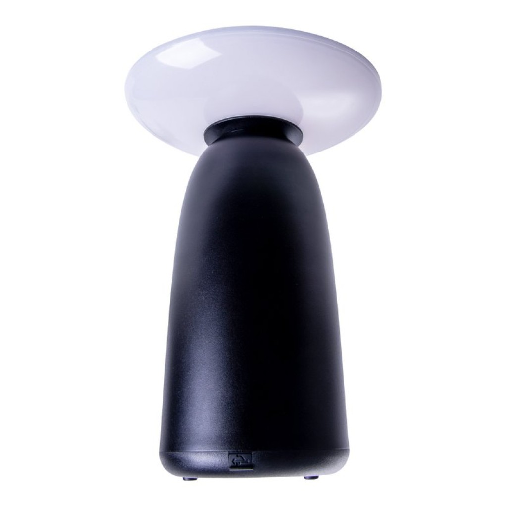 LED Solarleuchte "Ada" schwarz für Außen, LED Tischlampe aus Metall und Kunststoff 22,5 x 16 cm
