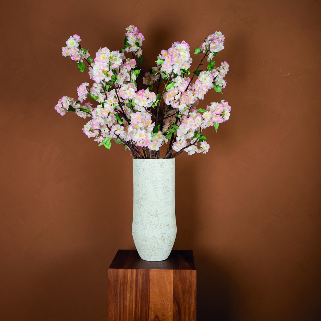 Blossom Flower Cream Pink Cherry Blossom Spray