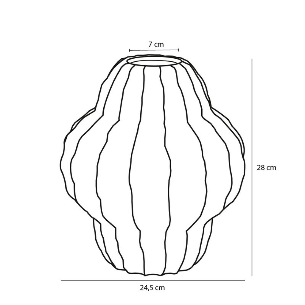 Altea Vase - H28 x Ø25 cm - Ceramic - Gold