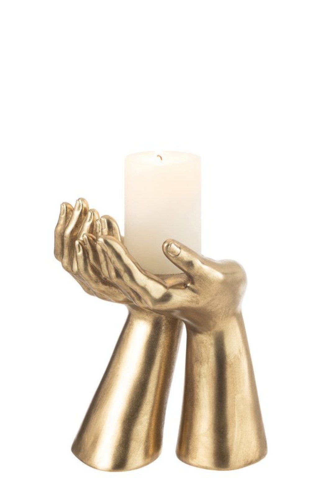 J-Line Candlestick Hands Resine Gold