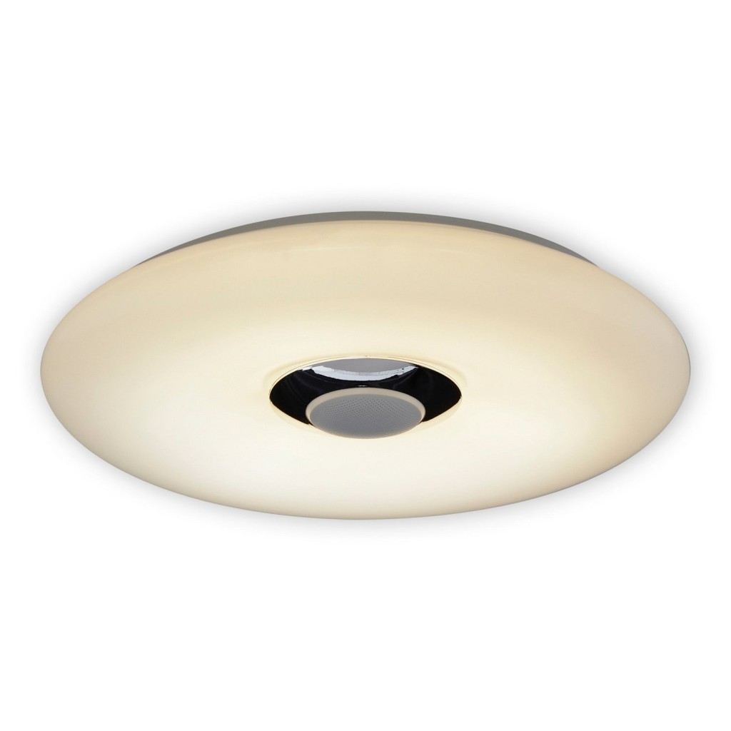 LED -plafondlicht "Nashville" Ø 40 cm, vele functies, gemaakt van metaal en plastic, wit, met geïntegreerde LED's, verlichting voor woonkamers, gang of kantoor