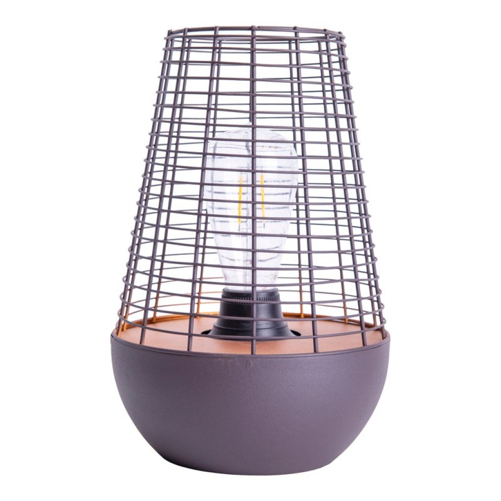 LED decol light 27 cm high, made of metal in black, firmly built -in LED, decoration for outside
