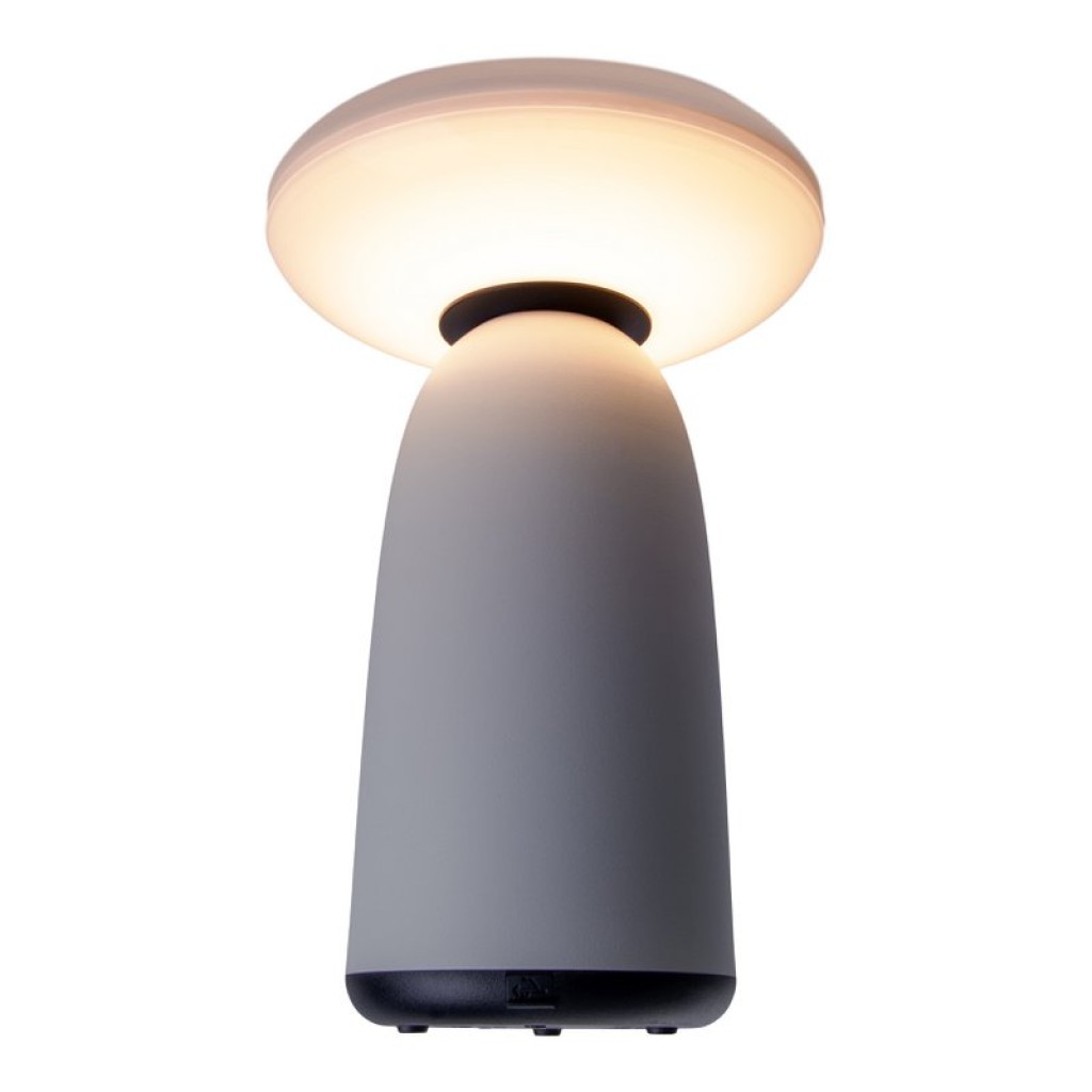 LED Solarleuchte "Ada" weiß für Außen LED Tischlampe aus Metall und Kunststoff, mit fest verbauten LEDs, Solarlampe 22,5 x 16 cm