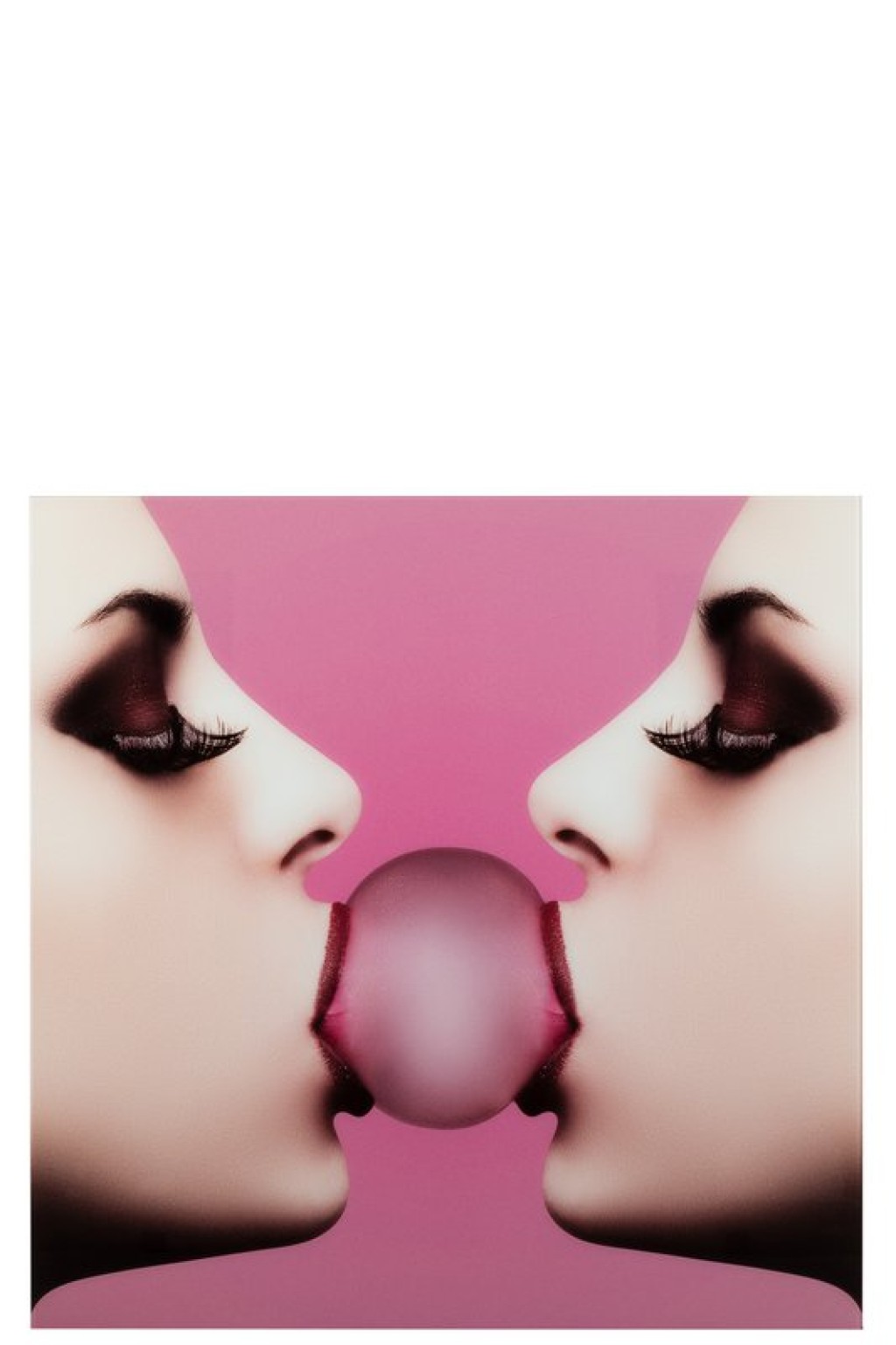 J-Line Wall Decor Chewing Gum Tempered Glass Pink