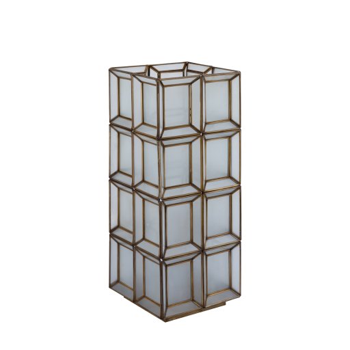 Layra White Milk Glass Table Lamp Antique High