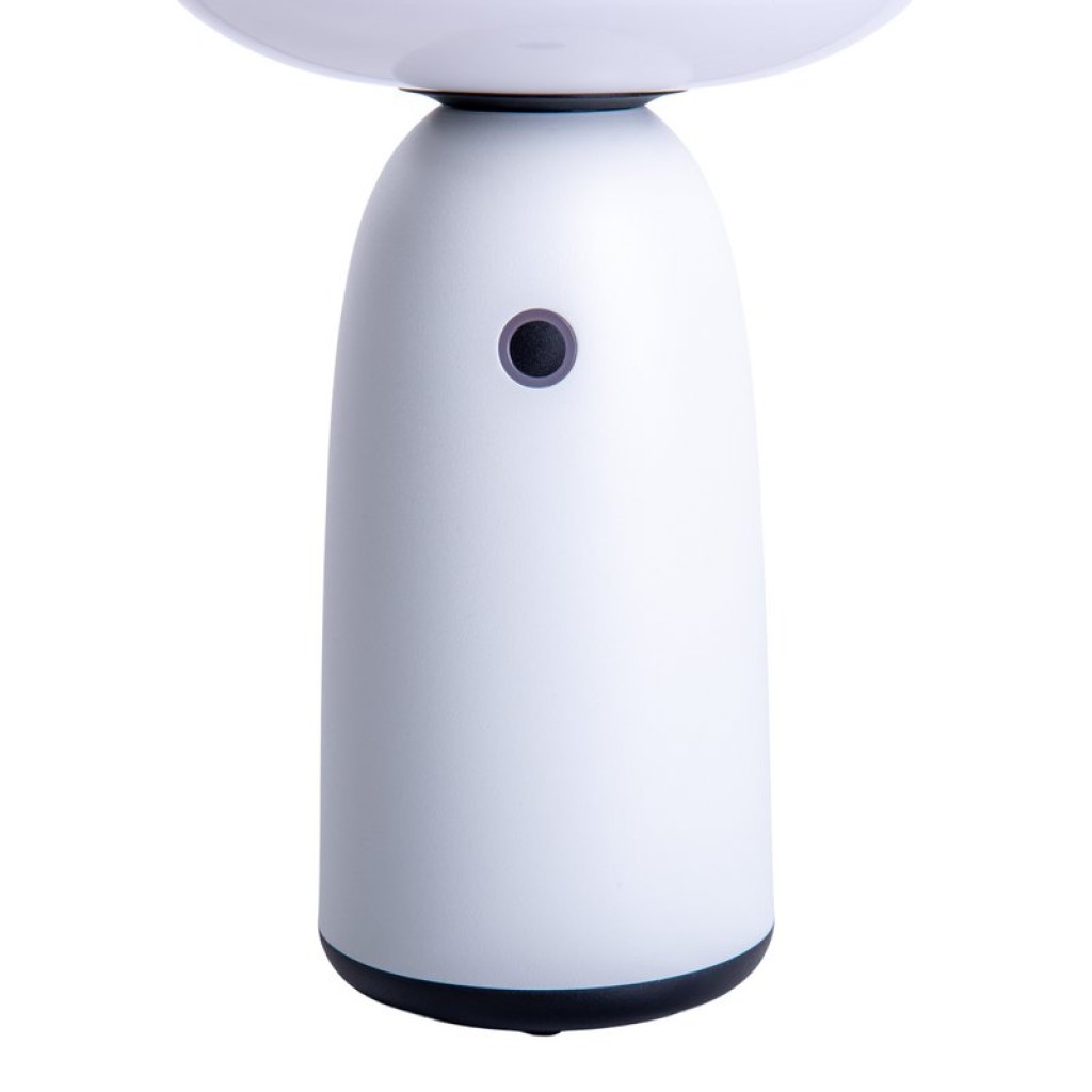 LED Solarleuchte "Ada" weiß für Außen LED Tischlampe aus Metall und Kunststoff, mit fest verbauten LEDs, Solarlampe 22,5 x 16 cm