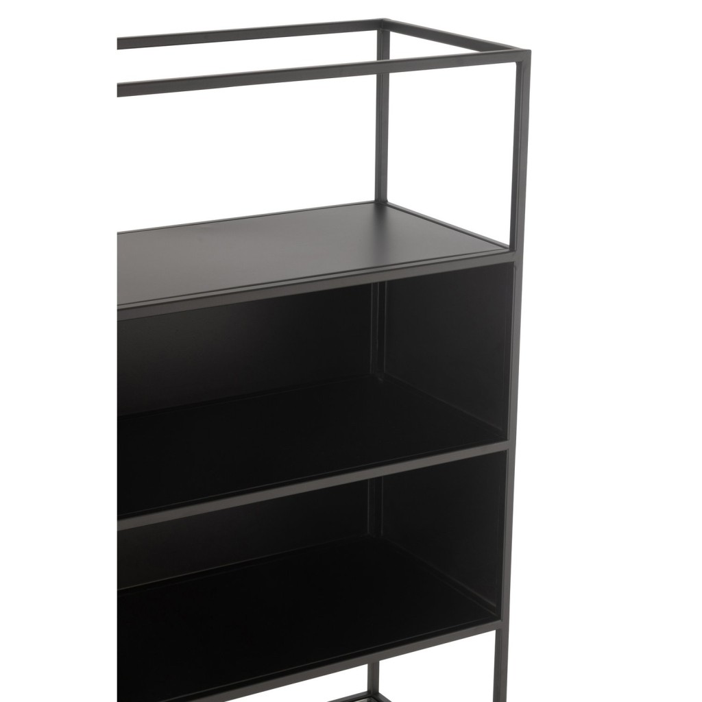J-Line rek - metaal/glas - zwart