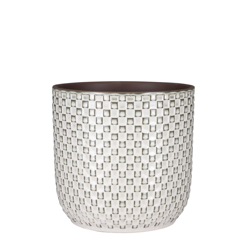 Daan Bloempot - H21 x Ø22 cm - Wit