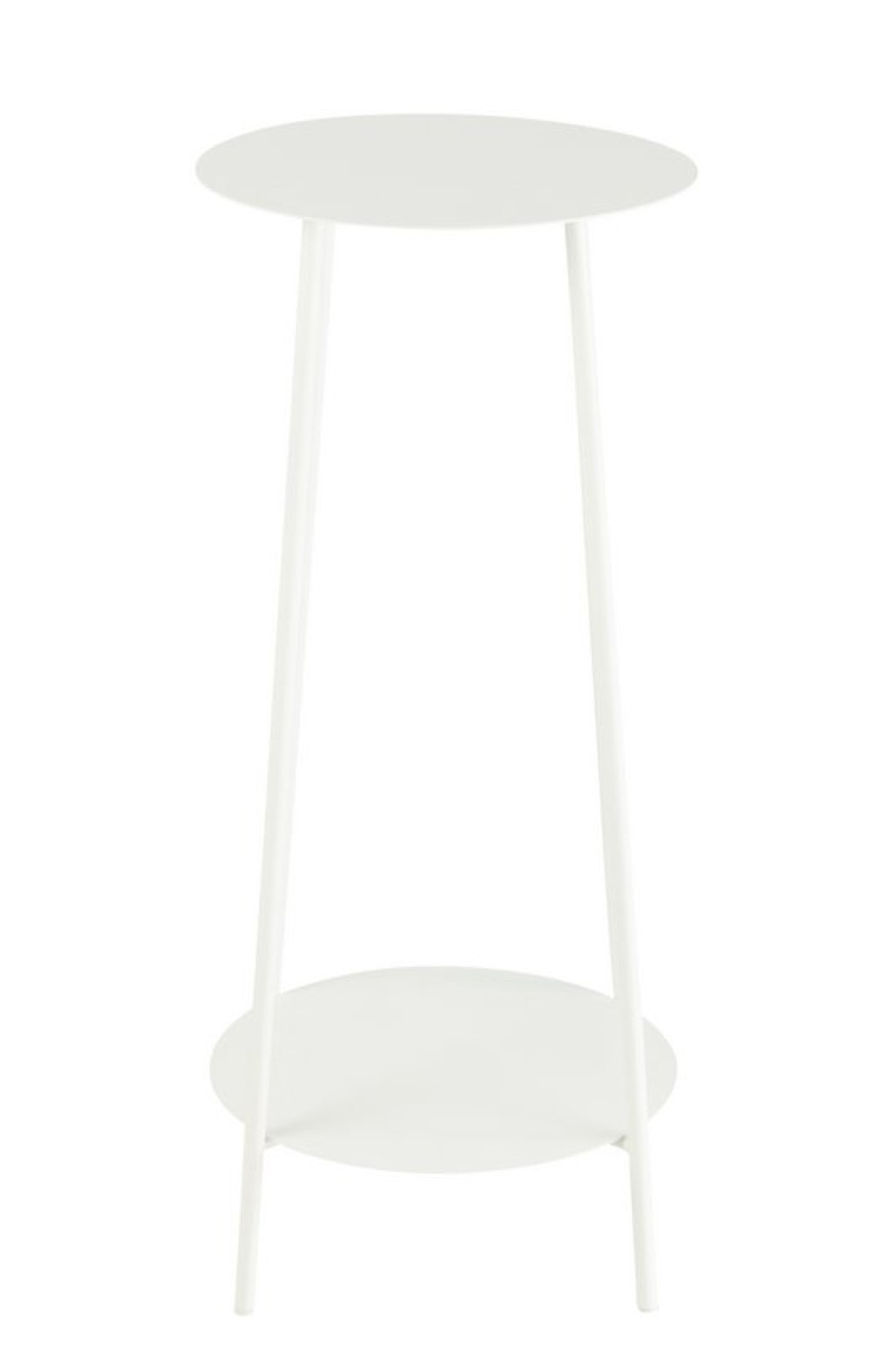 J-Line Flower Stand Two Metal White