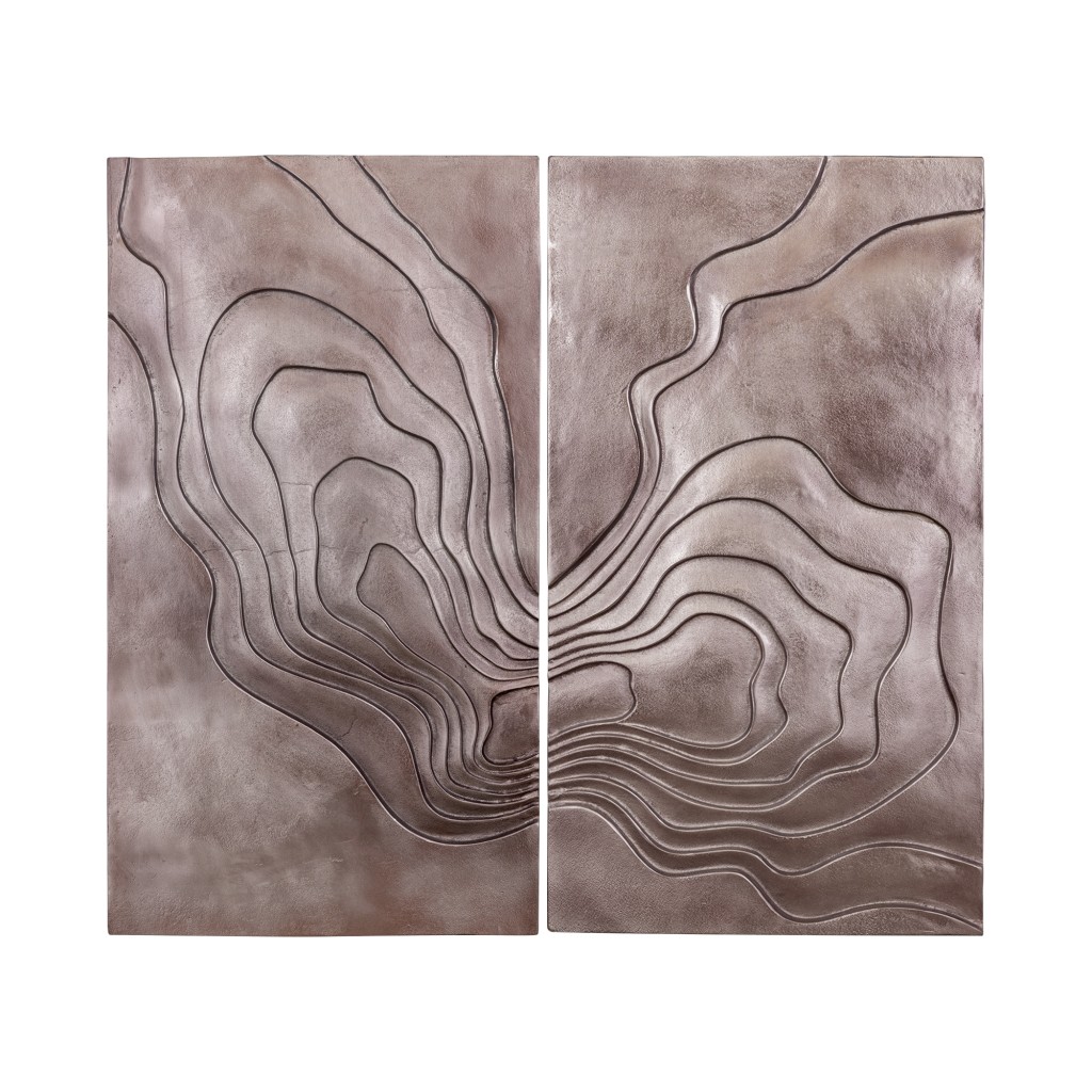 Erike Bronze Casted Alu Wall Panel Wave In 2 Parts