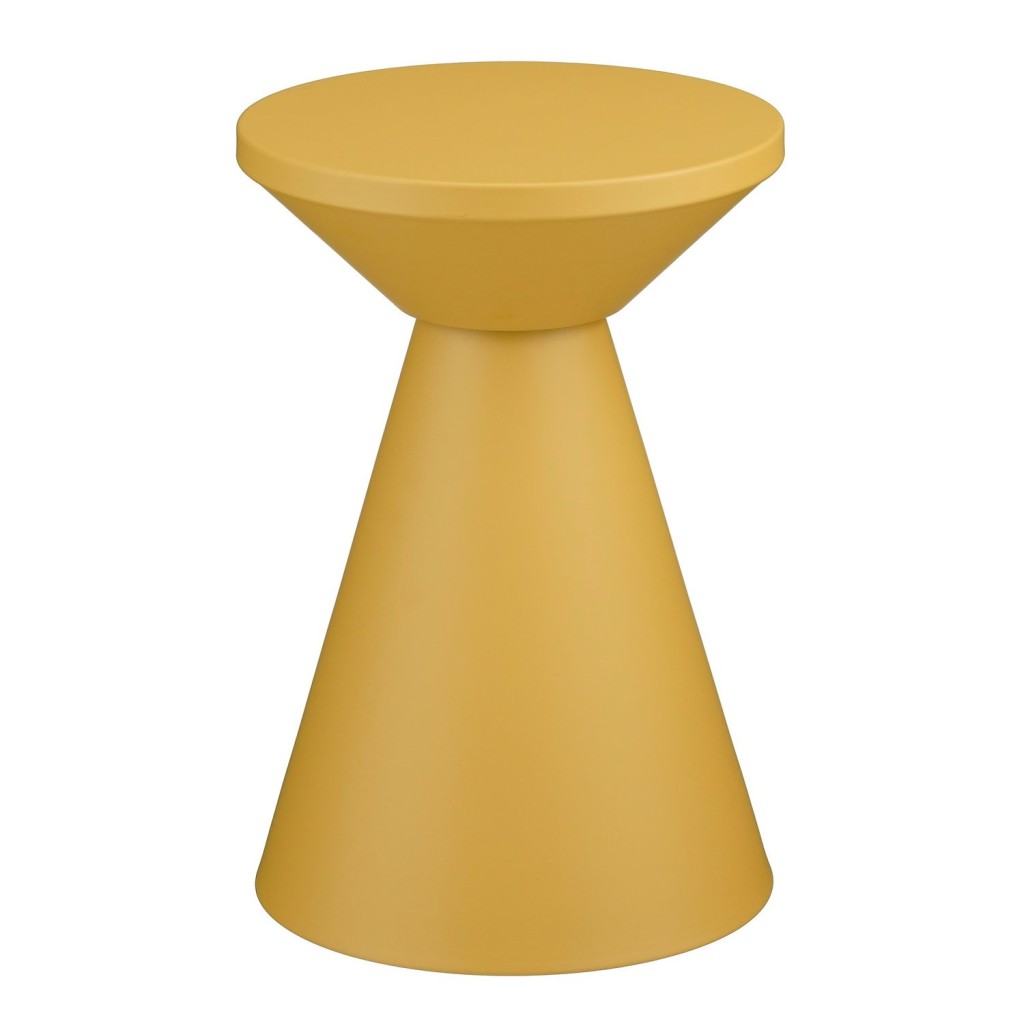 Jim Bijzettafel - H45 x Ø31 cm - IJzer - Okergeel