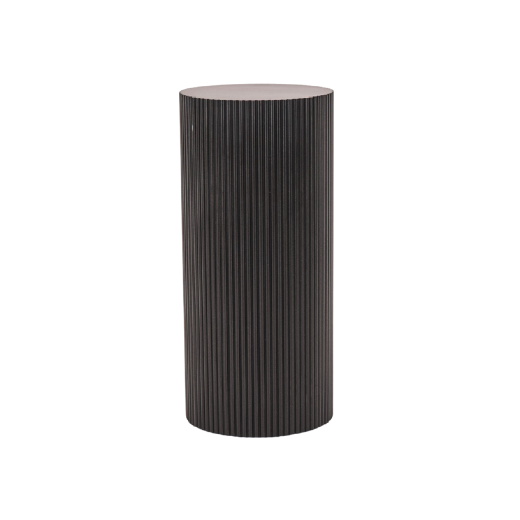 Side Table / Pillar- Cylinder - MDF - Black -30x65cm