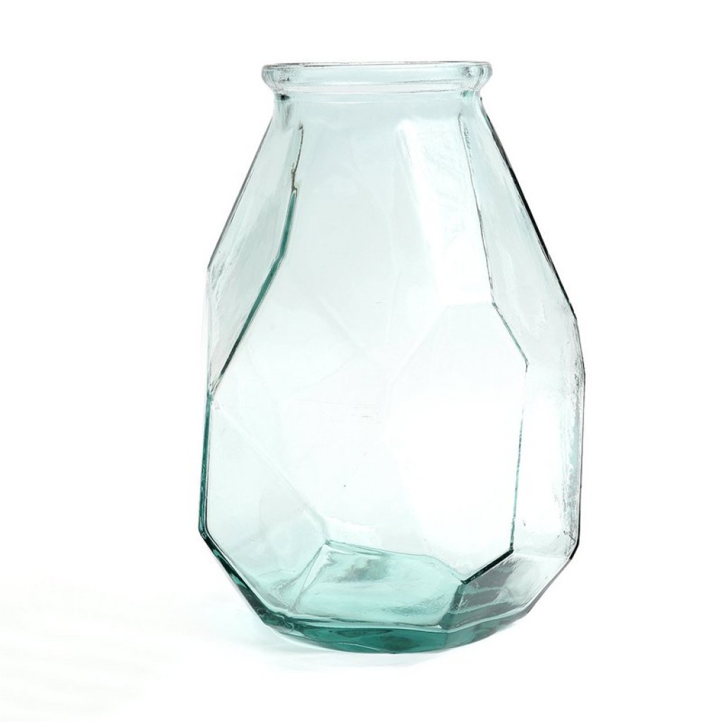 The Long Origami Vase - Blue