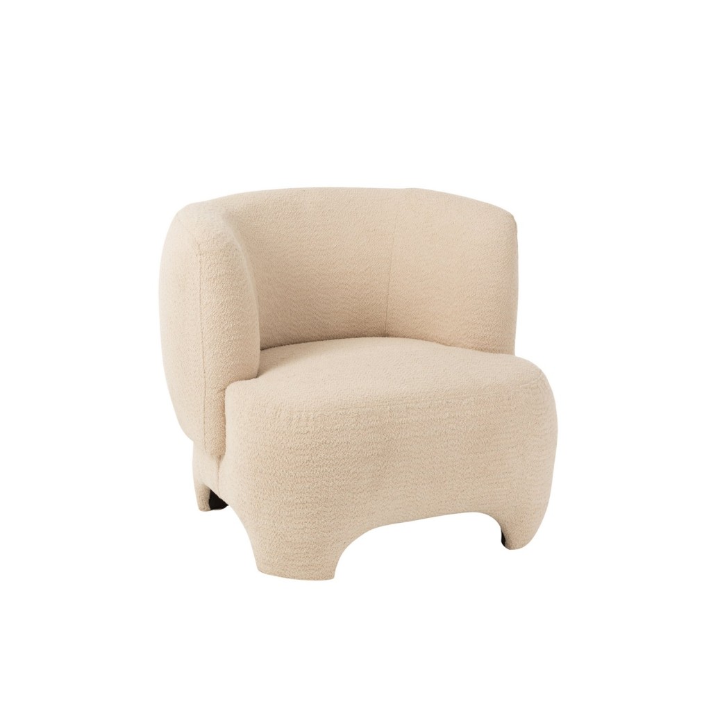J-Line Zetel 1-Zit Gebreid Tex/Ht Wit