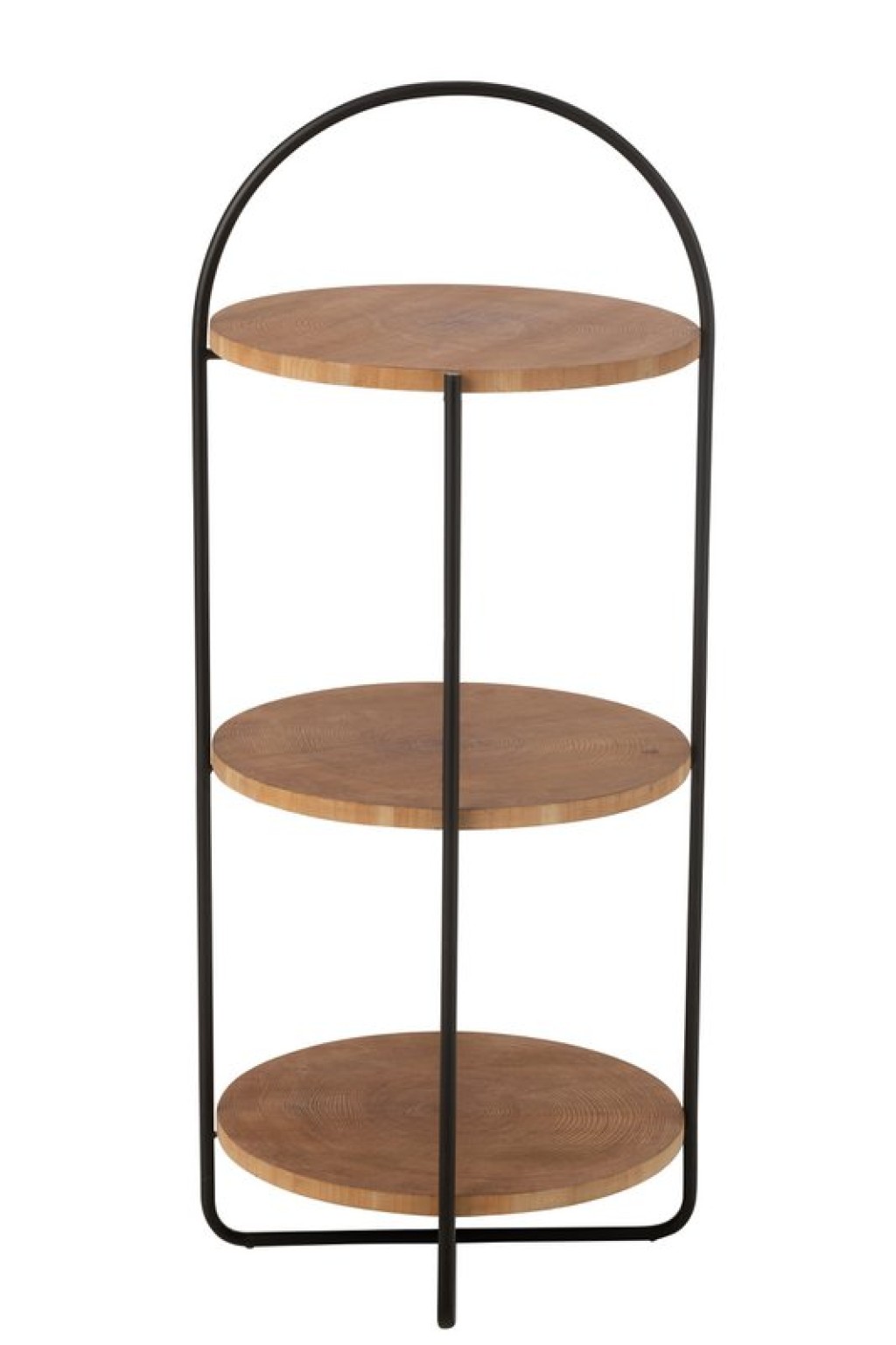 J-Line Rack Mia MDF/Iron Natural Black