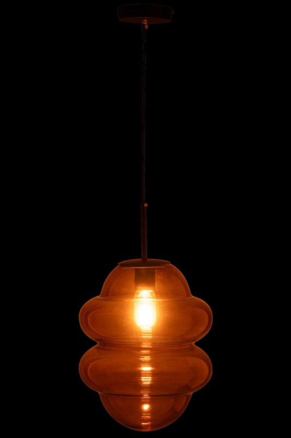 J-Line Hanging Lamp Honey Spoon Glass Brown