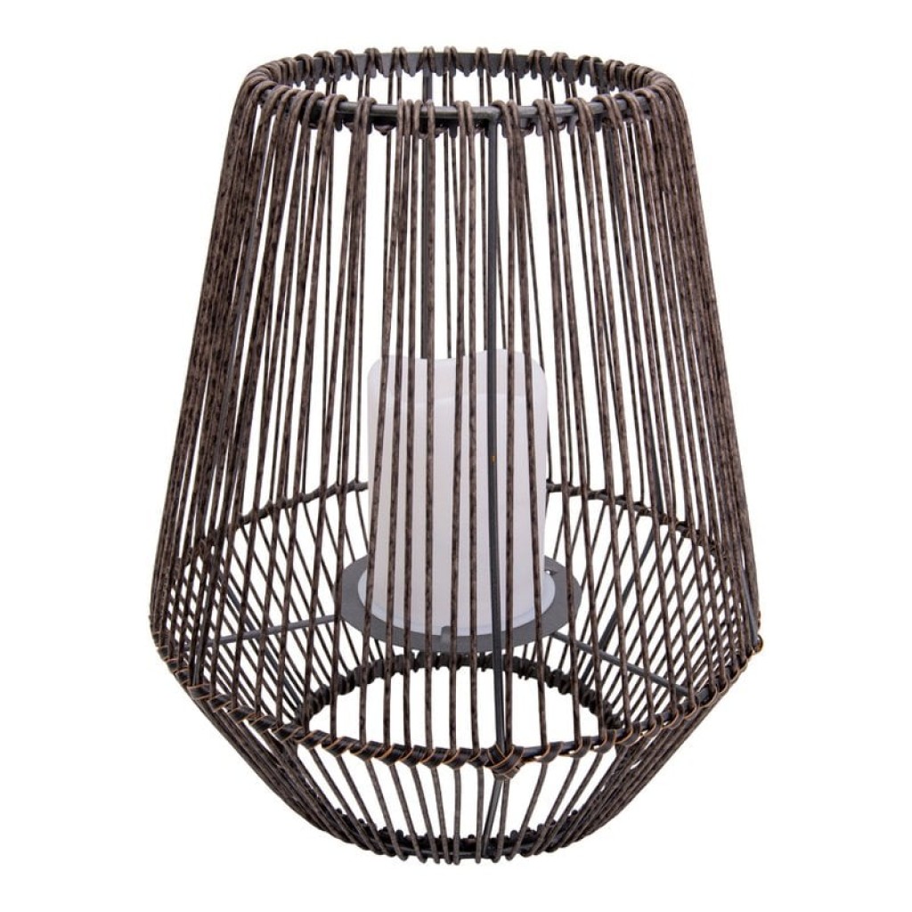 LED solar lamp "Plasto" Ø 26 cm outdoors made of brown metal and plastic