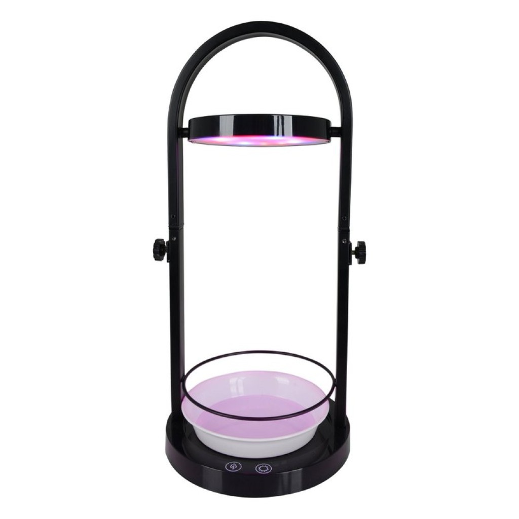 LED plant tablet light 53.5 cm high, made of metal and plastic in black, with integrated LED