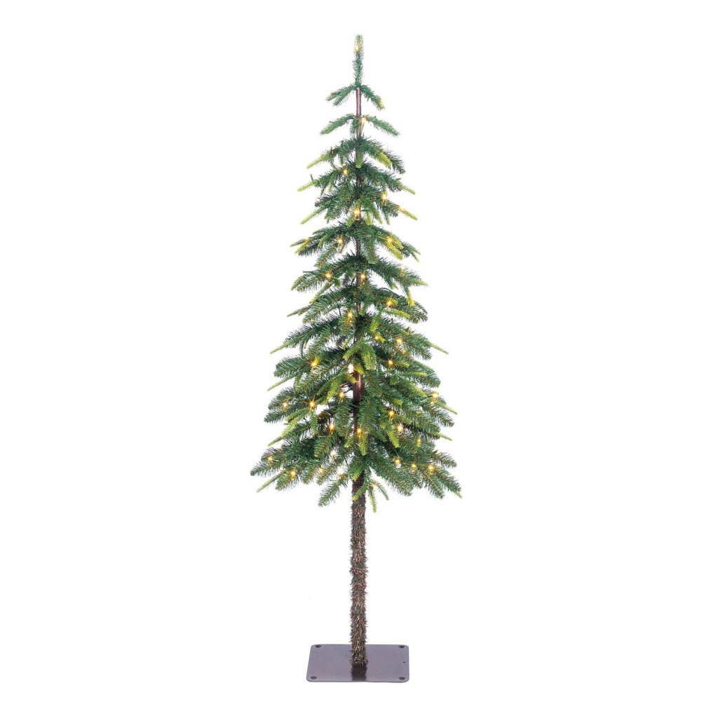 Lodge Kunstkerstboom met Verlichting en Timer- en Dimfunctie - H155 x Ø48 cm - Groen