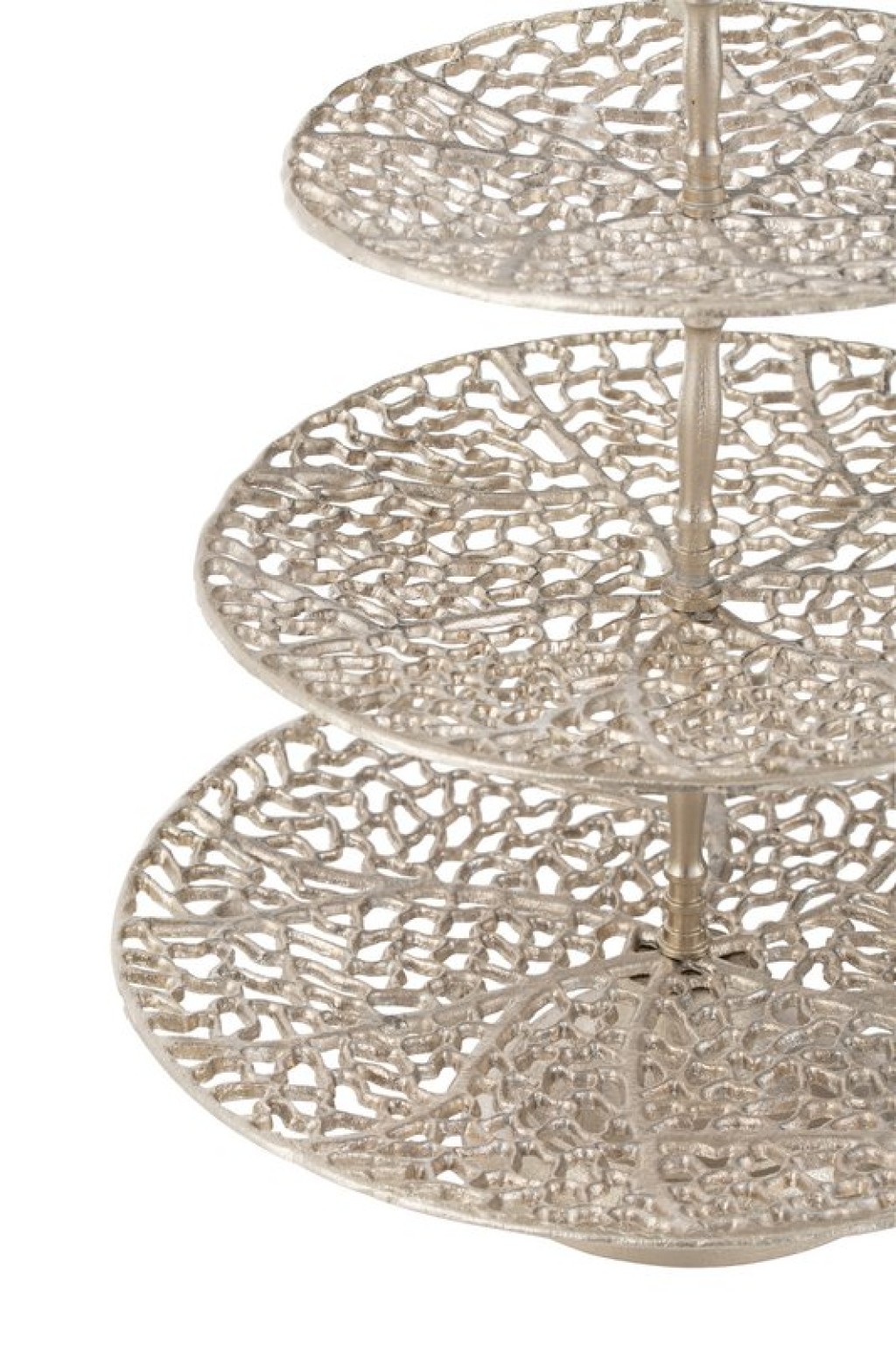 J-Line Plateau 3 Level Coral Metal Champagne