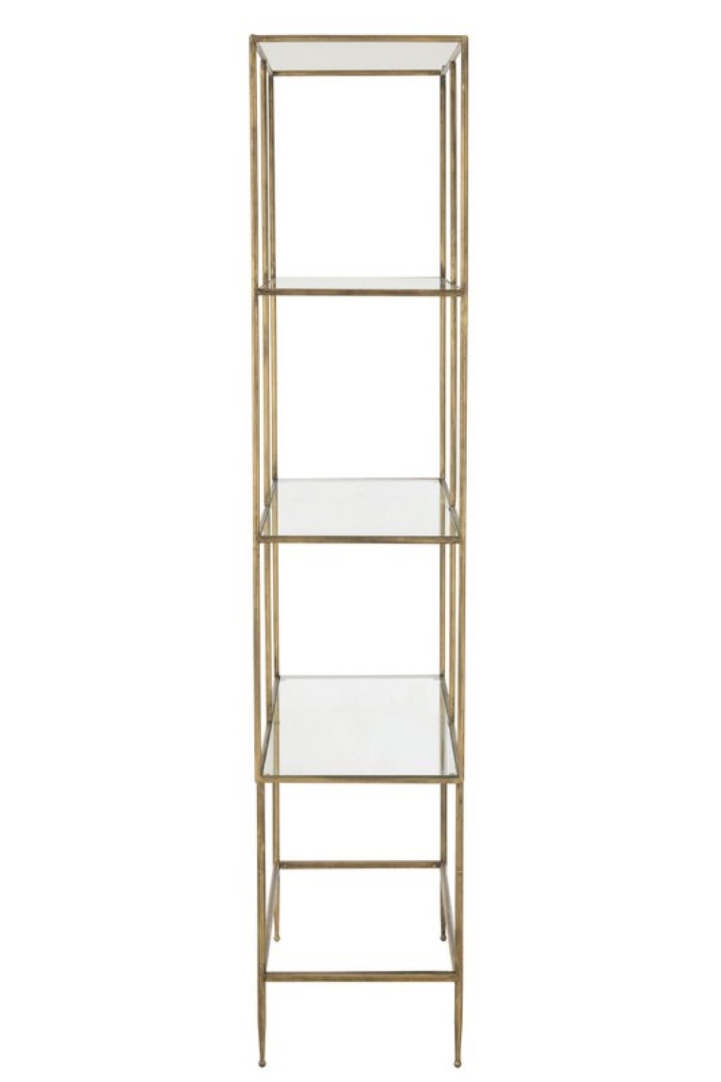 J -Line Rek 3 shelves - Metal/Glass - Gold