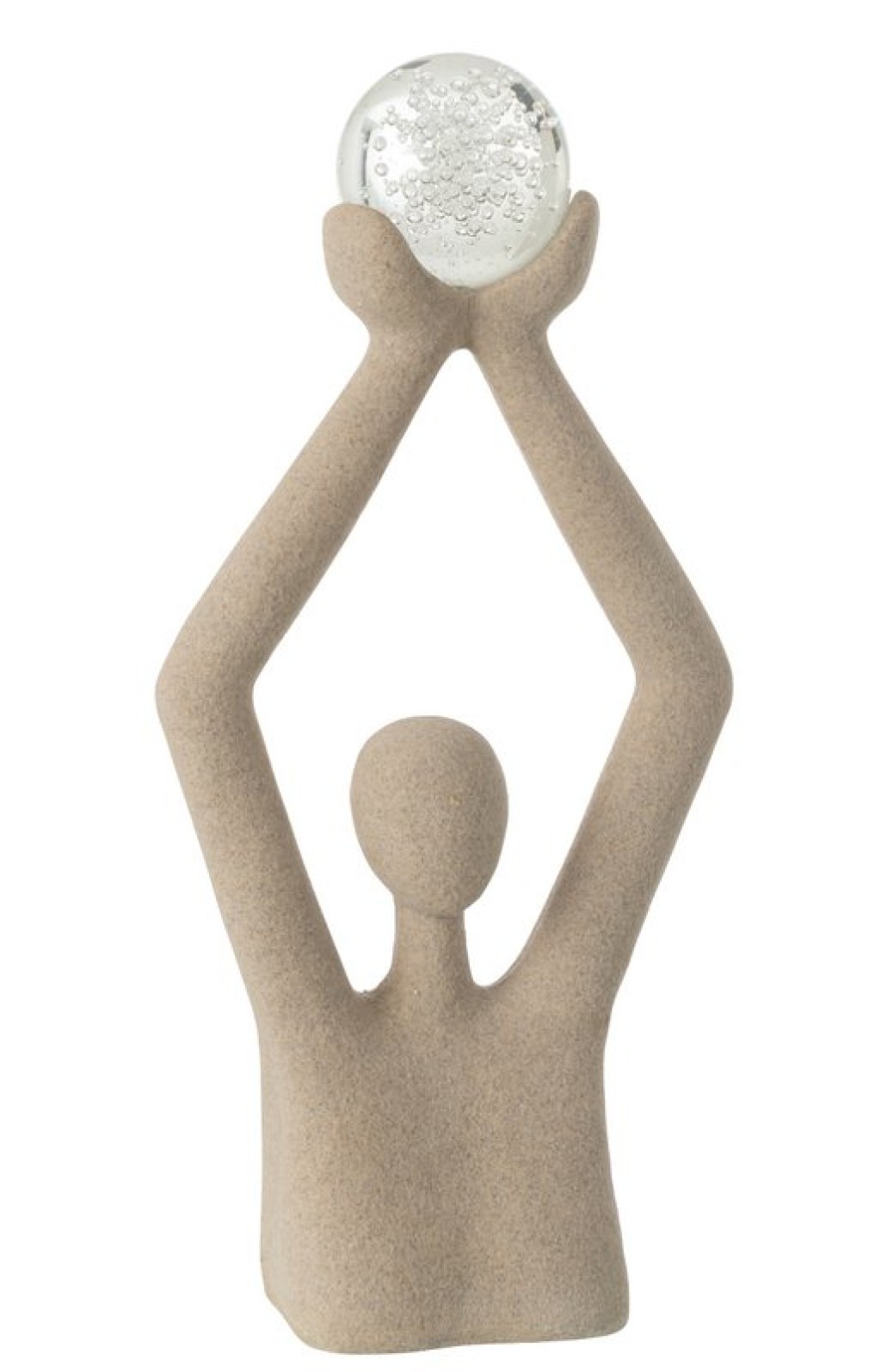 J-Line Bust Ball Head Resin/Crystal Beige