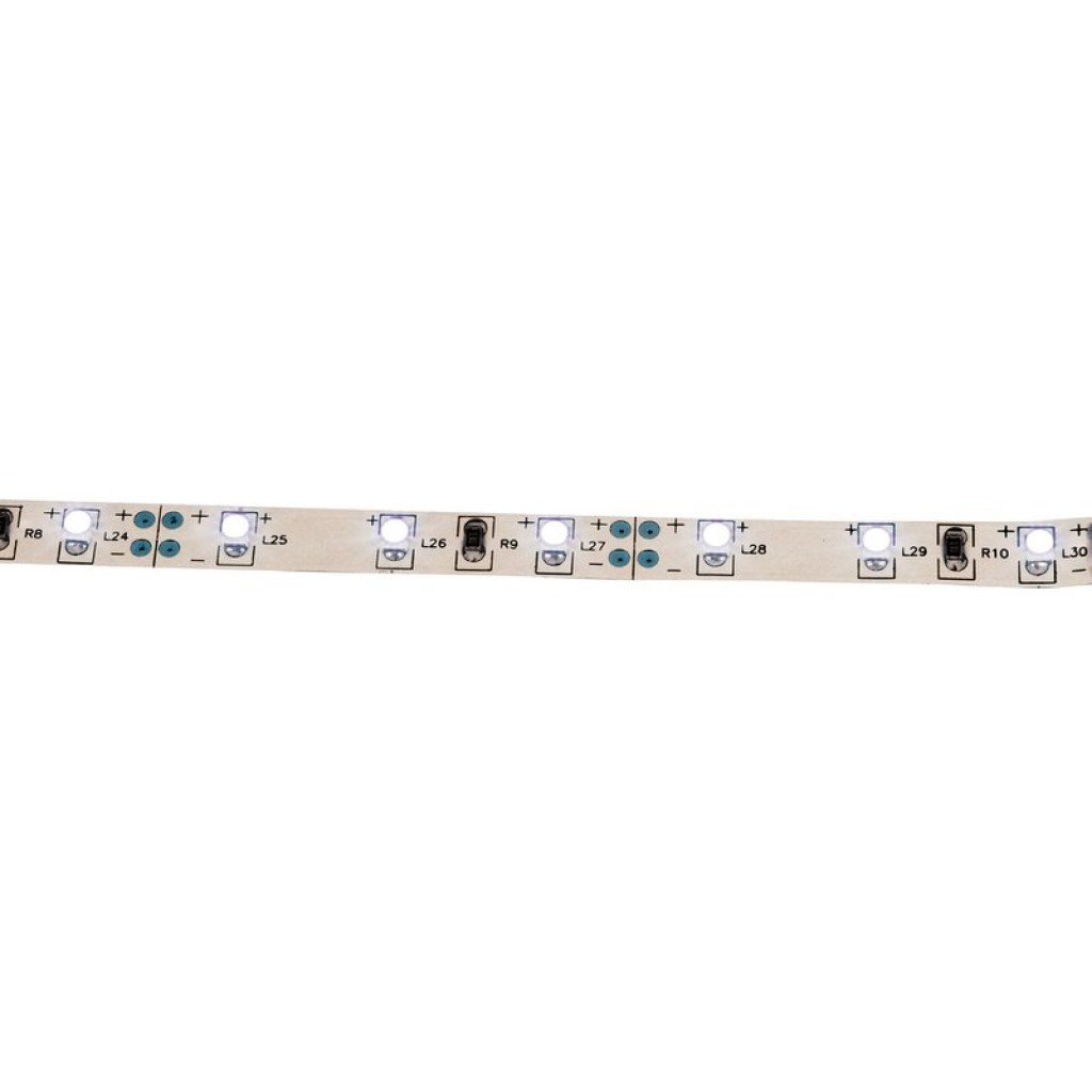 LED "Stripe" ca. 5 m lang, mit 2 x 10 cm Eckverbindern und Steckernetzteil; 300 LEDs, kaltweiß.