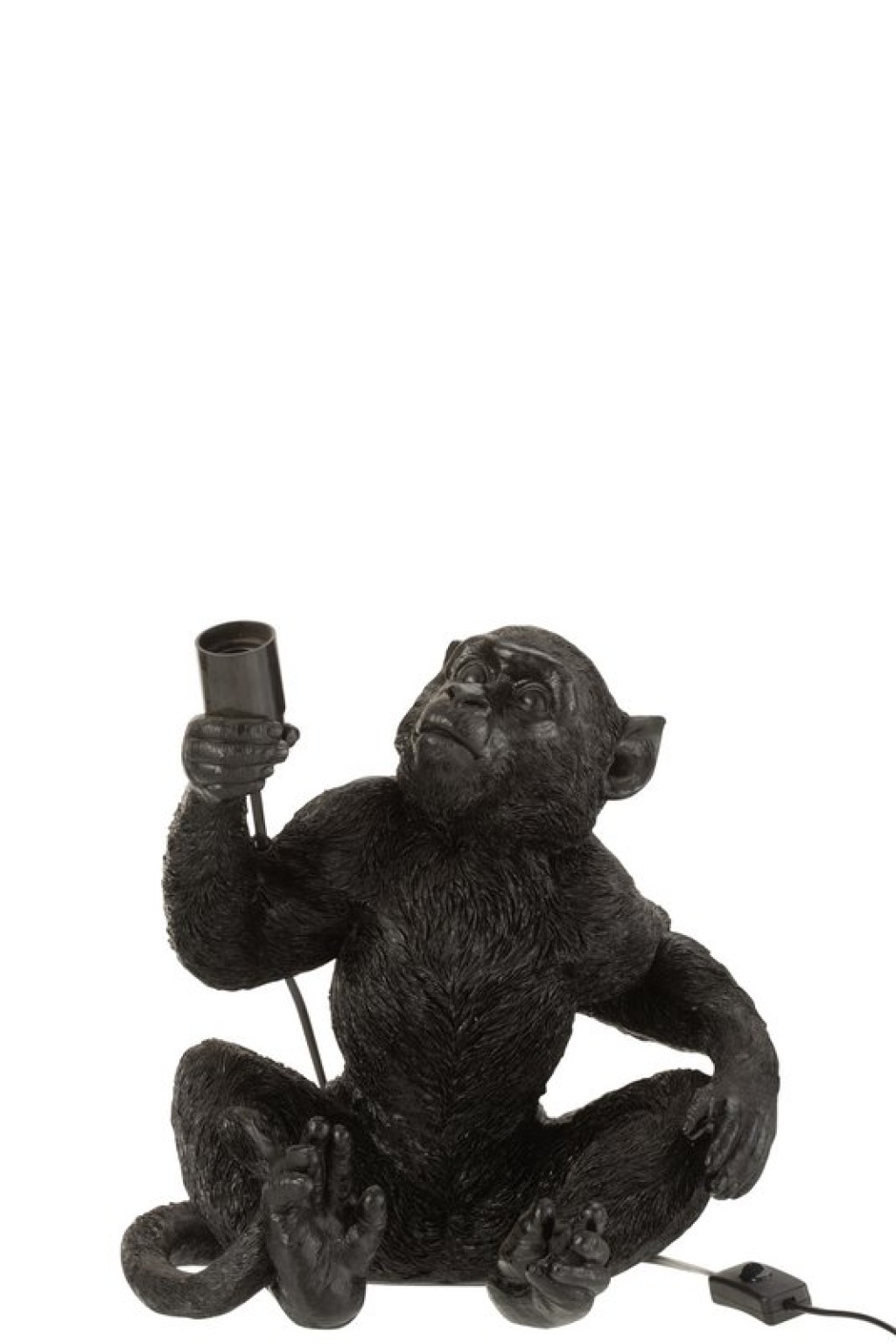 J-Line lamp Monkey Sitting - polyresin - black