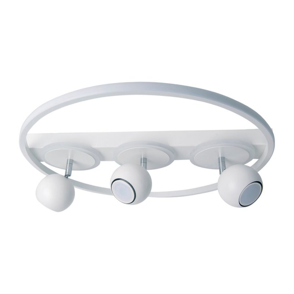 3 SPOT LED ceiling lamp "Ronda" Ø 50cm, made of metal and plastic, white, GU10, spots inside