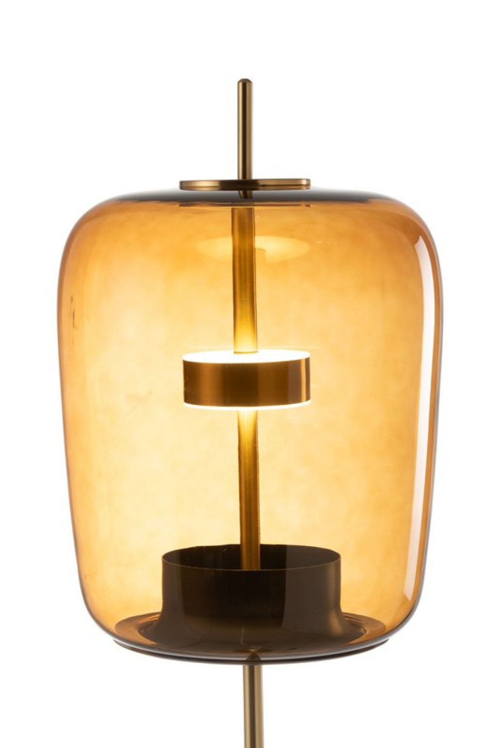 J-Line floor lamp - glass - brown - LED lights