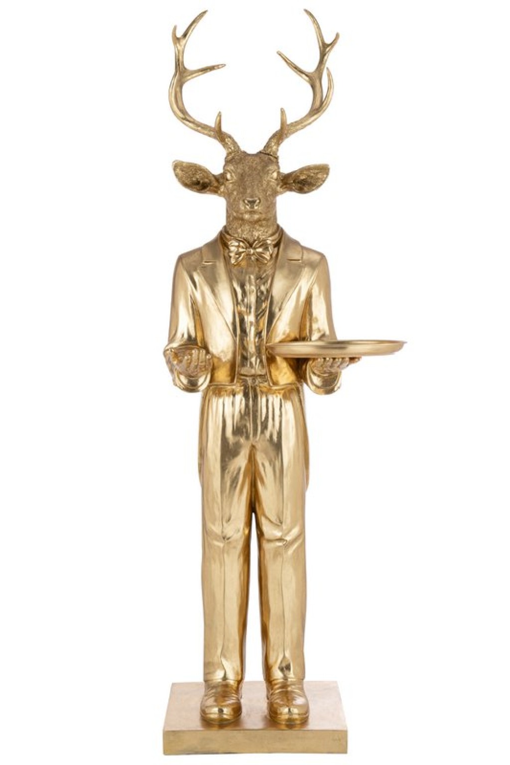 J-Line decoratie Hert Ober Plateau - polyresin - goud