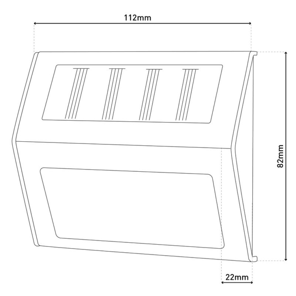 4 Set LED solar outer light, for outside, wall lamp-metal and plastic in steel-blank, with integrated LED