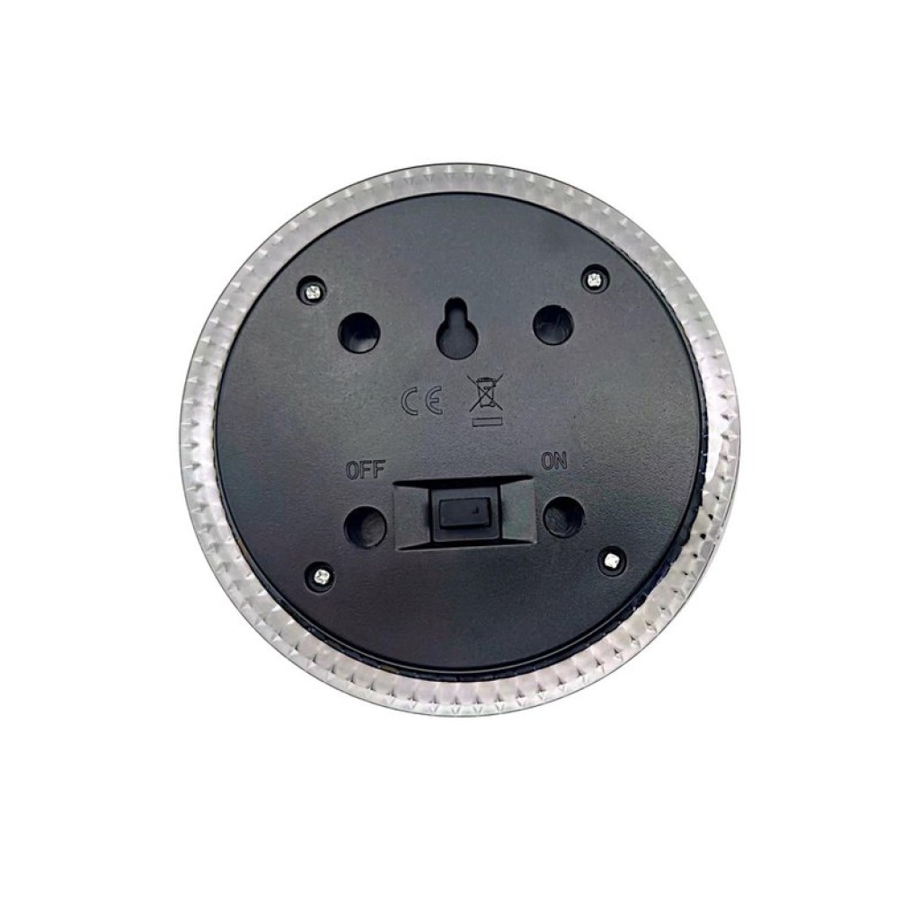 6 Set Solar-Boden-Sprießleucht Ø approx. 11.2 cm, black plastic, twilight sensor, for entrance, terrace and paths