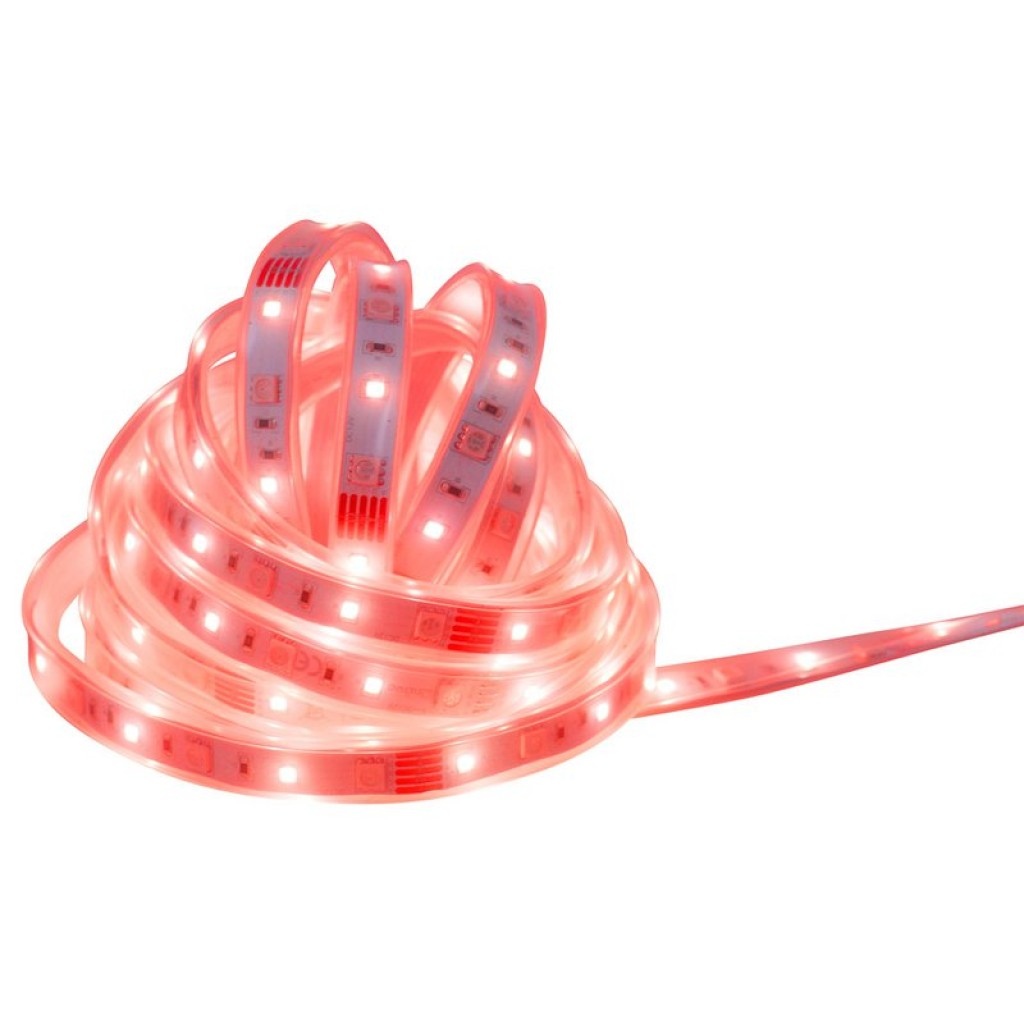 The LED "Stripe" Outdoor 500 cm, 24 watts, warm white, with color changer, dimmable, including remote control and accessories