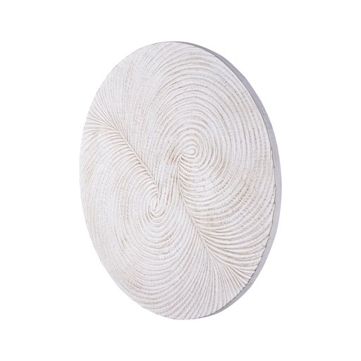 Wiktor White MDF Round Wallpanel Swirl Carved S