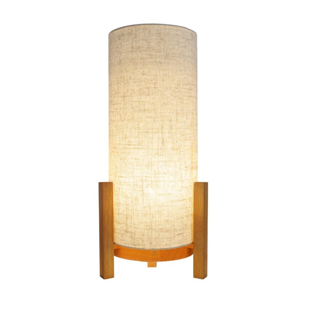 Ackitical lamp "Madita" 48 cm high, in white/nature, with integrated LED, dimmable with touch sensor