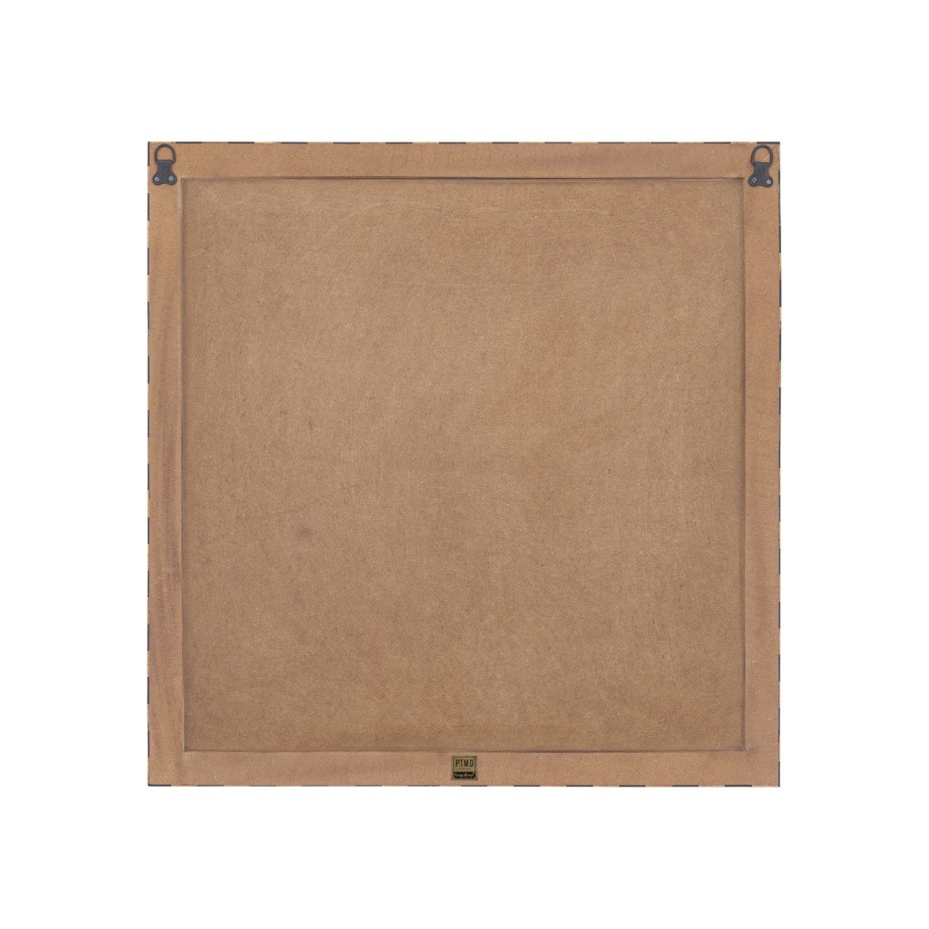 Jordie Brown Wooden Rect Wall Panel Round Pattern