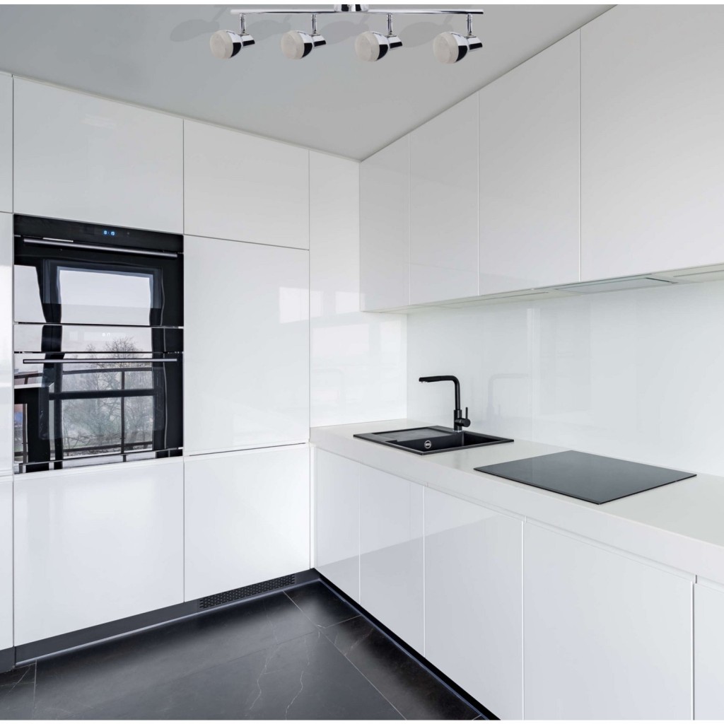 4 LED -muur en plafondrail "Chromey"