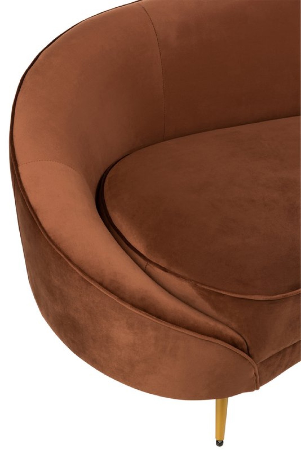 J -Line Sofa Elisabeth - Textile/Metal - Brown