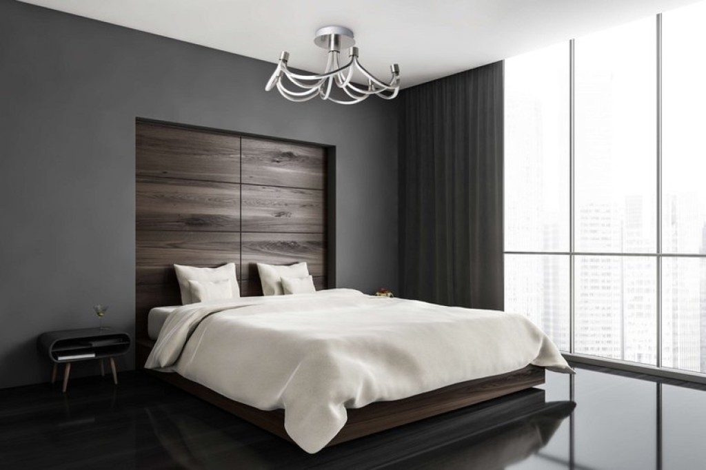 LED ceiling lamp "Festival" Ø 60cm, metal nickel matt and plastic, firmly built -in LEDs, lighting for living room, dining room, office or hallway